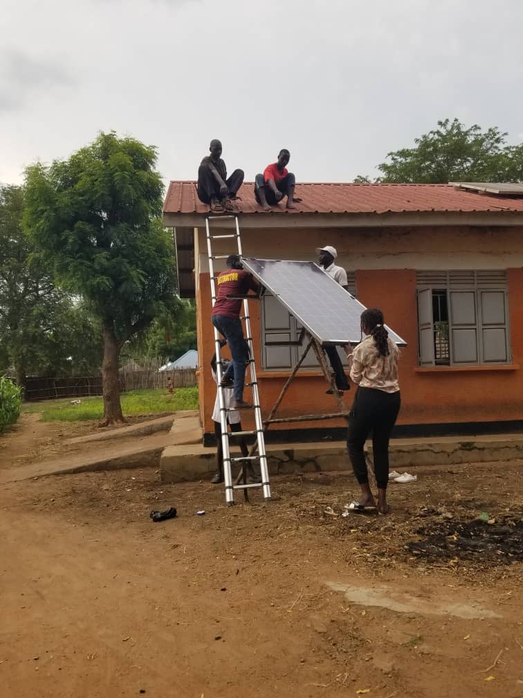 Installation in progress at the learning center